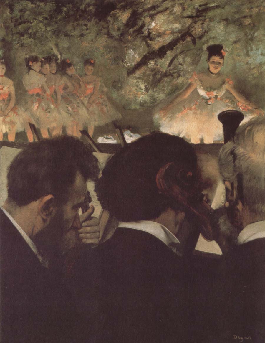 Edgar Degas Musicians in the orchestra